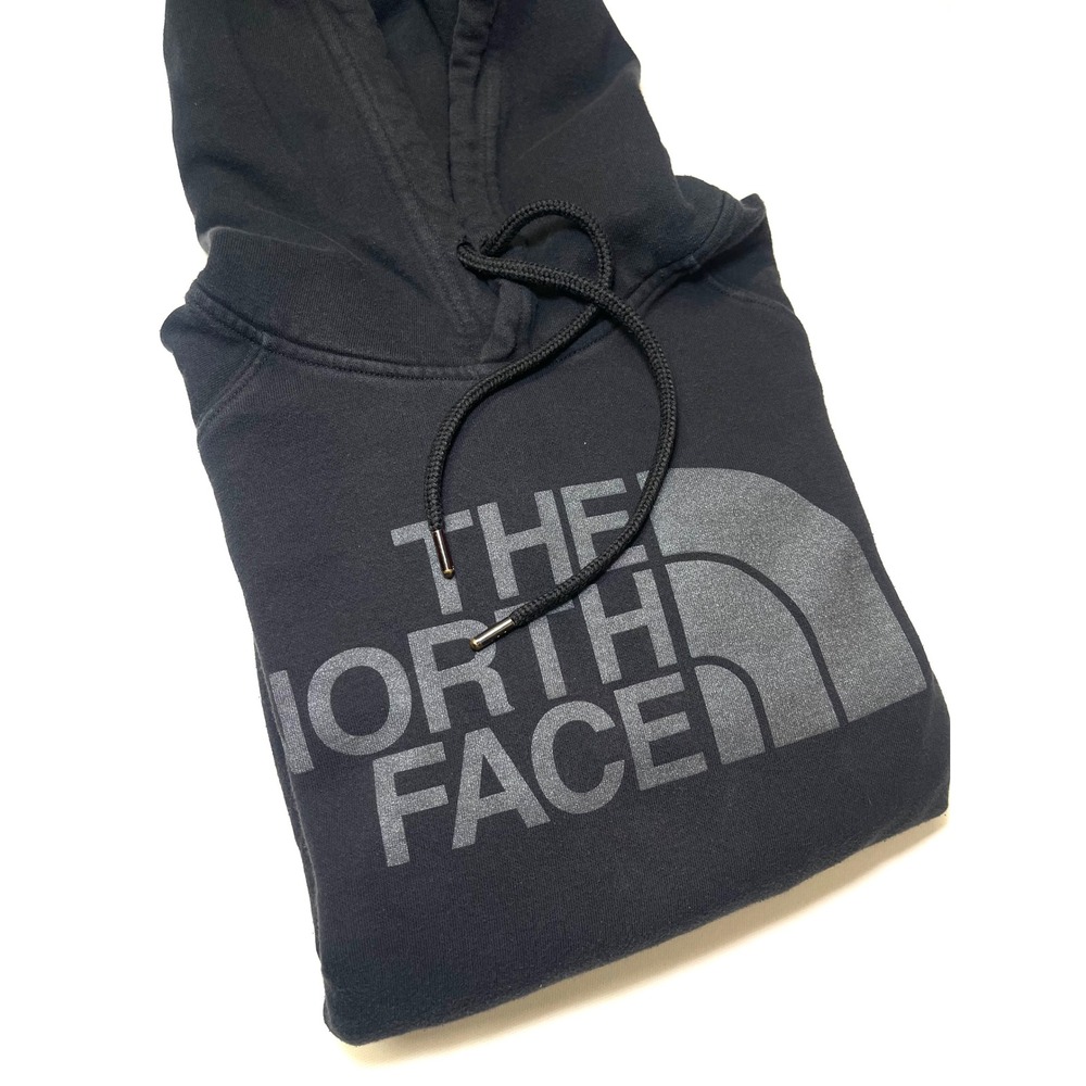 The North Face Womens Black Logo Pullover Hoodie Small NF0A55W3 Vintage Look 362